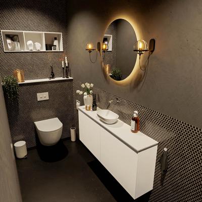 MONDIAZ FOWY toiletmeubel 120cm kleur talc. Waskom positie midden kleur talc | talc. Zonder kraangat