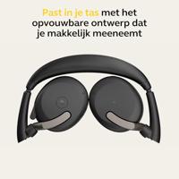 Jabra Evolve2 65 Flex Link380a MS On Ear headset Computer Bluetooth Stereo Zwart Noise Cancelling Headset, Microfoon uitschakelbaar (mute), Volumeregeling, - thumbnail