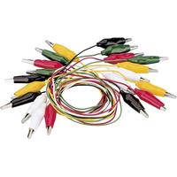 VOLTCRAFT KS-280/0.1 Meetsnoerenset Krokodilklem Krokodilklem 0.28 m Zwart, Rood, Geel, Groen, Wit 1 set(s) - thumbnail