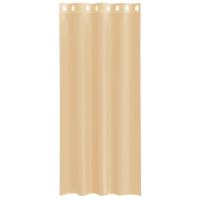 Gordijnen Voile met doorvoertules 2 st zand - thumbnail