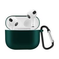 Lunso - Softcase cover hoes - AirPods 3 - Donkergroen - thumbnail
