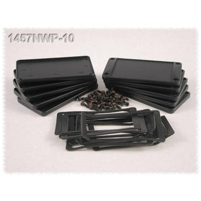 Hammond Electronics 1457NWP 1457NWP Eindplaat Zonder flens (l x b x h) 5 x 104 x 55 mm Aluminium Zwart 2 stuk(s)