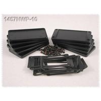 Hammond Electronics 1457NWP 1457NWP Eindplaat Zonder flens (l x b x h) 5 x 104 x 55 mm Aluminium Zwart 2 stuk(s) - thumbnail