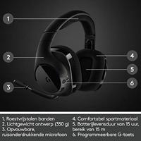 Logitech G G533 Wireless Headset Hoofdband Zwart - thumbnail