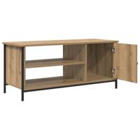 TV-kast artisanaal eikenkleurig 100 x 40 x 45 cm Bewerkt hout - thumbnail