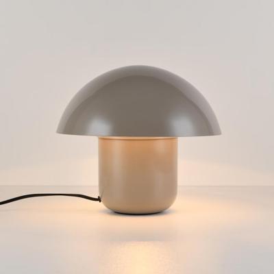 Tafellamp Javera beige - E14-fitting - Grijs - Mushroomlamp - Paddenstoel - IP20 voor binnen - Metaal