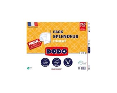 Dekbedpakket 220 x 240 cm + 2 kussens 60 x 60 cm - Splendor - Vulling 100% Polyester FCS 300 g/m² - Wit - DODO