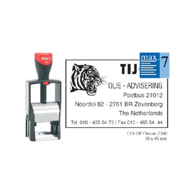 Tekststempel Colop 2300 personaliseerbaar 7regels 44x29mm