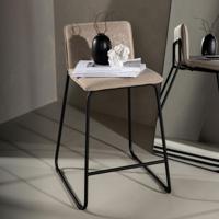 Nohr Barkruk 'Sheridan' Microvezel, kleur Beige (zithoogte 64cm) - thumbnail