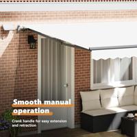 VidaXL Inklapbaar zonnescherm wit 400 ×300 cm stof - thumbnail