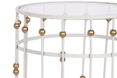 Set van 2 tafels Home ESPRIT Wit Gouden 42 x 42 x 55 cm Set van 2 tafels Home ESPRIT Wit Gouden 42 x 42 x 55 cm