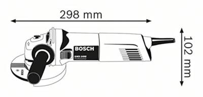 Bosch Blauw GWS 1400 Haakse slijper | 1.400w | + diamantschijf in koffer - 0601824900
