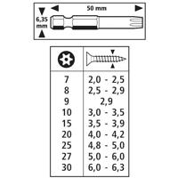 Wolfcraft Bit-set | TORX® met boring | Maat 10, 15, 20 | 3-delig - 1261000 - thumbnail