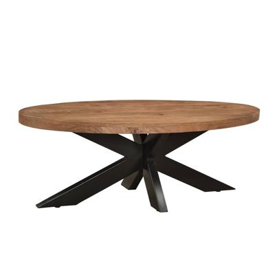 Livingfurn Ovale Salontafel 'Sturdy' Mangohout, 130 x 70cm