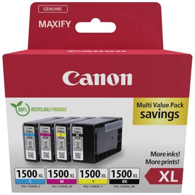 Canon inktcartridge PGI-1500XL, 1.020 - 1.200 pagina's, OEM 9182B010, 4 kleuren