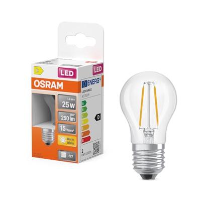 OSRAM HOMELIGHTING 4099854467509 LED-lamp Energielabel D (A - G) E27 1.8 W Warmwit (Ø x h) 45.00 mm x 45.00 mm 1 stuk(s) OSRAM HOMELIGHTING 4099854467509 LED-lamp Energielabel D (A - G) E27 1.8 W Warmwit (Ø x h) 45.00 mm x 45.00 mm 1 stuk(s)