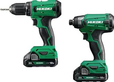 Hikoki KC18DAWAZ | Combipack | DS18DA Accu boor-schroefmachine + WH18DA accu slagschroevendraaier | 18V | 2x 2.0Ah + lader - KC18DAWAZ