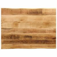Tafelblad met natuurlijke rand 70x60x3,8 cm massief mangohout - thumbnail