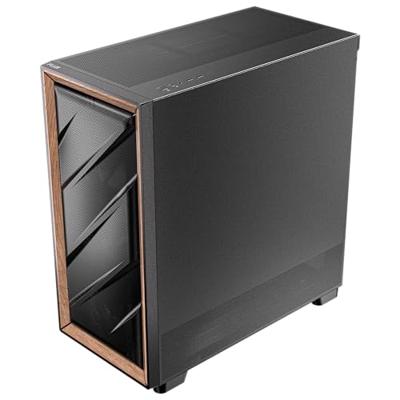 Antec FLUX Midi-tower PC-behuizing Zwart, Hout