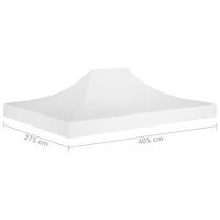 VidaXL Partytentdak 270 g/m² 4x3 m wit - thumbnail