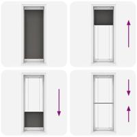 Pliss rolgordijn 70x200 cm stofbreedte 69,4 cm polyester zwart - thumbnail