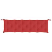 VidaXL Tuinbankkussens 2 st 180x50x7 cm oxford stof rood - thumbnail