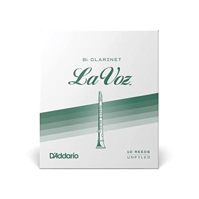 D&apos;Addario Woodwinds RCC10SF La Voz Bb Klarinetrieten, Soft, 10-pack, Unfiled
