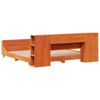 Bedframe zonder matras massief grenenhout wasbruin 180x200 cm - thumbnail