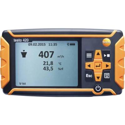 testo 0560 0420 testo 420 - Differenzdruckmessgerät für 0...120 Pa Drukverschilmeter Druk -120, 0.1, 700 - 120, 14, 110 Pa, m/s, hPa