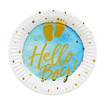 Geboorte Feestbordjes Hello Boy! (10st)