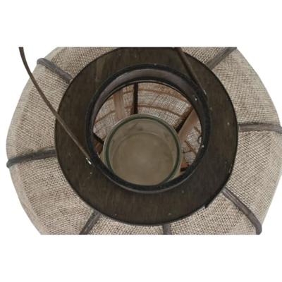 Kaarshouder Home ESPRIT Natuurlijk Jute Bamboe 33 x 33 x 61,5 cm