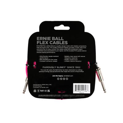 Ernie Ball 6413 Flex Cable 3 meter instrumentkabel roze