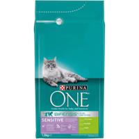 Purina One Sensitive met kalkoen kattenvoer 2 x 1,5 kg - thumbnail
