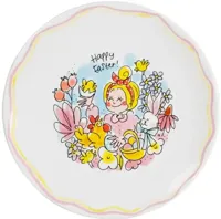 Blond Amsterdam ontbijtbord aardewerk happy easter 22x2.5cm multi - thumbnail