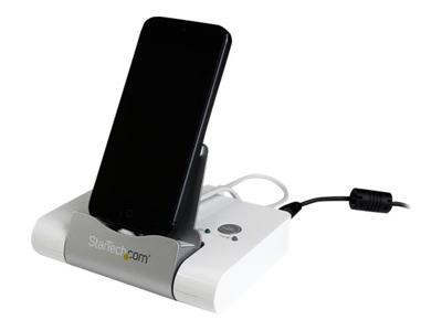 StarTech.com 3-poorts USB 3.0 hub voor laptops en Windows-gebaseerde tablets met snellaadpoort en apparaatstandaard, wit