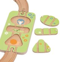 Classic World houten treinbaan speelset, 40dlg. - thumbnail