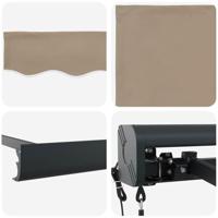 Luifel automatisch uitschuifbaar 400x300 cm beige - thumbnail