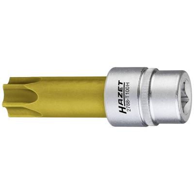 HAZET Nokkenasversteller dopsleutelbit · met boring 2788-T100H · 1/2 inch (12,5 mm) vierkant hol · Tamper resistant TORX®-profiel · SW T100H