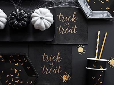 Trick Or Treat Halloween Vleermuis Bordjes (6st)
