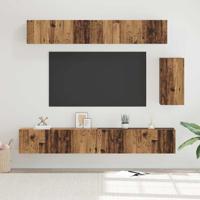 Tv-meubelset 6 pcs Oud hout 100 x 30 x 30 cm Bewerkt hout - thumbnail