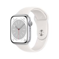 Refurbished Apple Watch Series 8 GPS 45 mm Aluminium Zilver Licht gebruikt - thumbnail