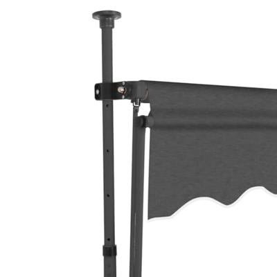 Luifel handmatig uitschuifbaar met LED 400 cm antracietkleurig Luifel handmatig uitschuifbaar met LED 400 cm antracietkleurig