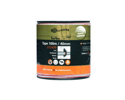 Gallagher TurboStar lint 40mm wit 100m - 072439 072439 Gallagher TurboStar lint 40mm wit 100m - 072439 072439