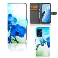 OPPO Find X5 Lite | Reno 7 5G Hoesje Orchidee Blauw - Cadeau voor je Moeder - thumbnail