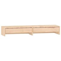 VidaXL Monitorstandaard 100x27x15 cm massief grenenhout - thumbnail