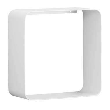 Stalen wandkubus vierkant wit 28 bij 28 cm en diepte 12 cm