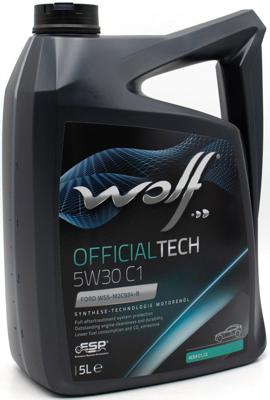 Wolf motorolie "officialtech c1". motoroil 5w30 5l off.tech c1