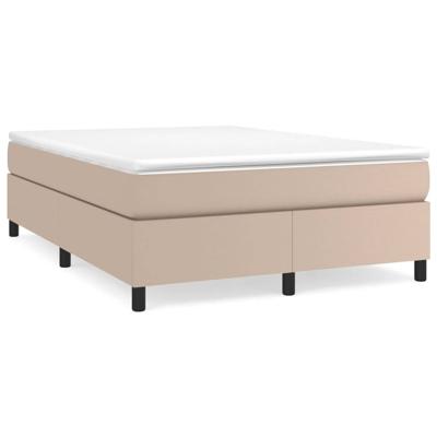 Boxspring met matras kunstleer cappuccinokleurig 160x200 cm