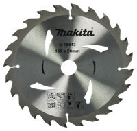 Makita Accessoires Cirkelzaagblad Hout | 165x20x1,6 24T 18g - E-15643 - E-15643 - thumbnail