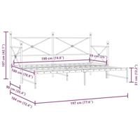 Slaapbank met onderschuifbed zonder matras 90x190 cm staal wit - thumbnail